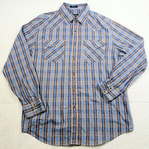 Pendleton Pearl Snap Button Up Frontier Shirt Lg